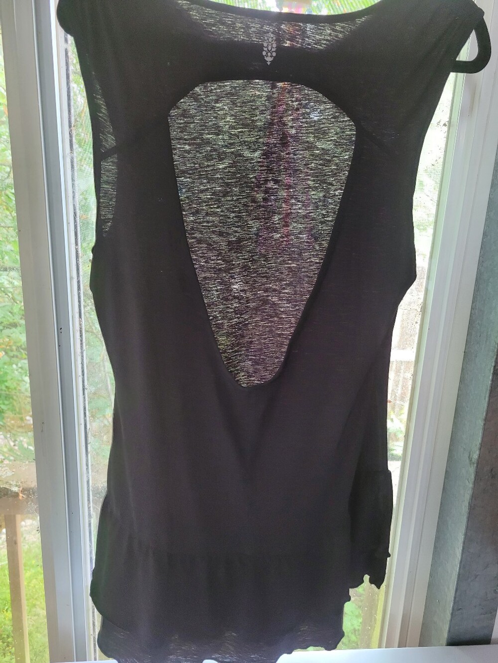 Free People Movement M Black Sleeveless Ruffle-Hem Mini Tennis Dress - Picture 3 of 6